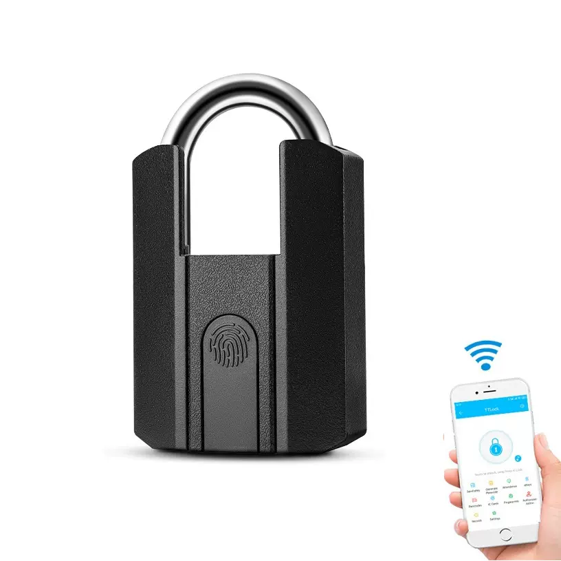 IP67户外智能挂锁/跨境智能通通TTLOCK蓝牙指纹电子锁远程开锁