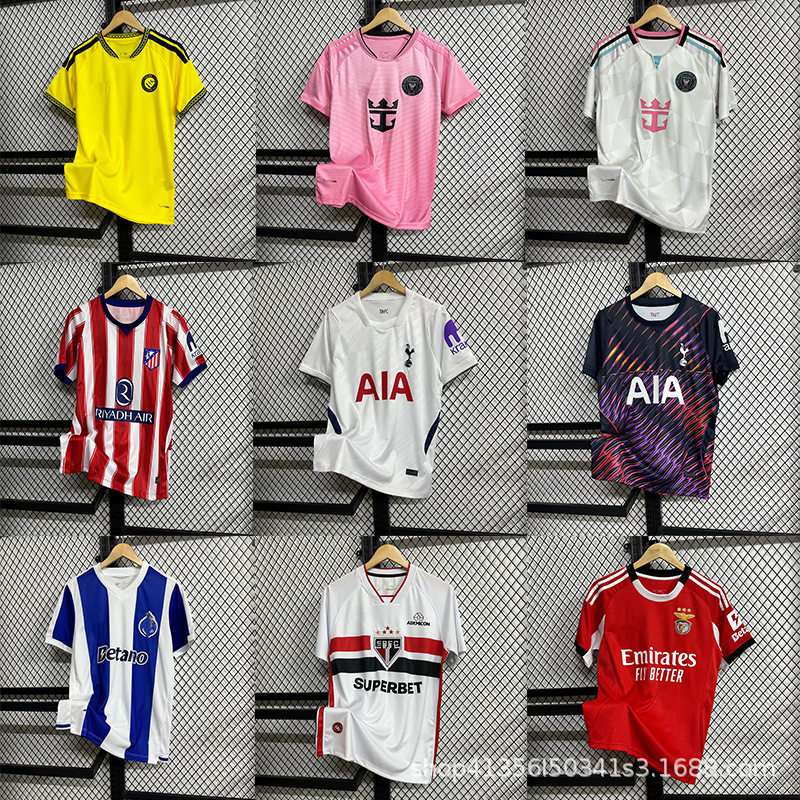 2627 season Real Madrid, Barcelona, Benfica, Riyadh, Tottenham, and Atletico Madrid fan jerseys, club football uniforms