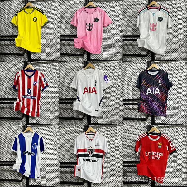 2627 season Real Madrid, Barcelona, Benfica, Riyadh, Tottenham, and Atletico Madrid fan jerseys, club football uniforms