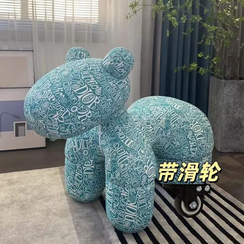 网红小马椅子儿童凳动物造型创意休闲座椅客厅装饰摆件落地送礼物|undefined