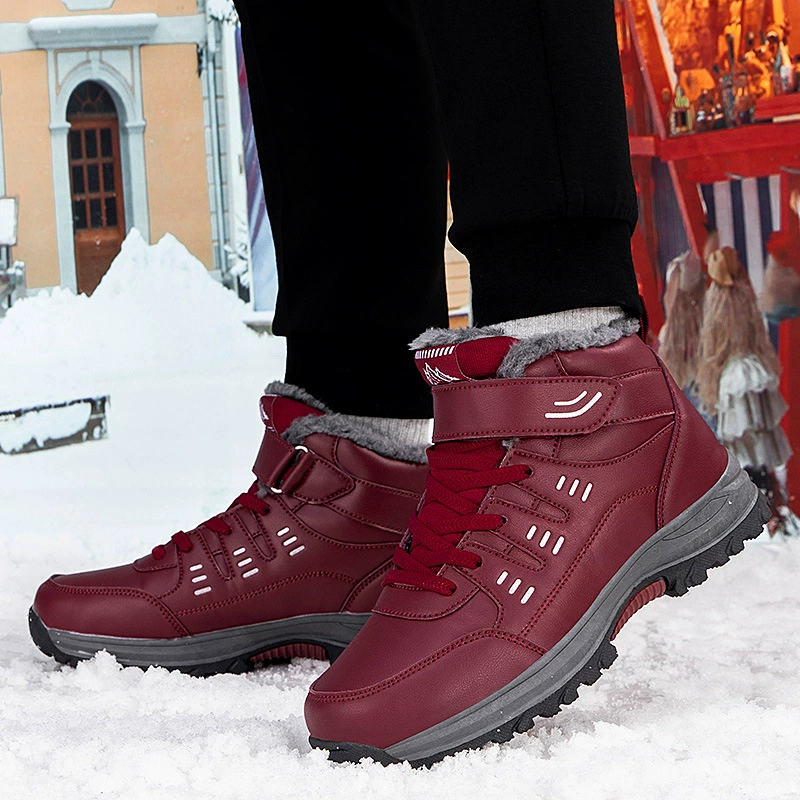 Большая хлопковая обувь Zhang Kaili для северо-востока, женская зимняя Утепленная обувь на флисовой подкладке, обувь для мам среднего и пожилого возраста, нескользящая прогулочная обувь для папы для пожилых людей