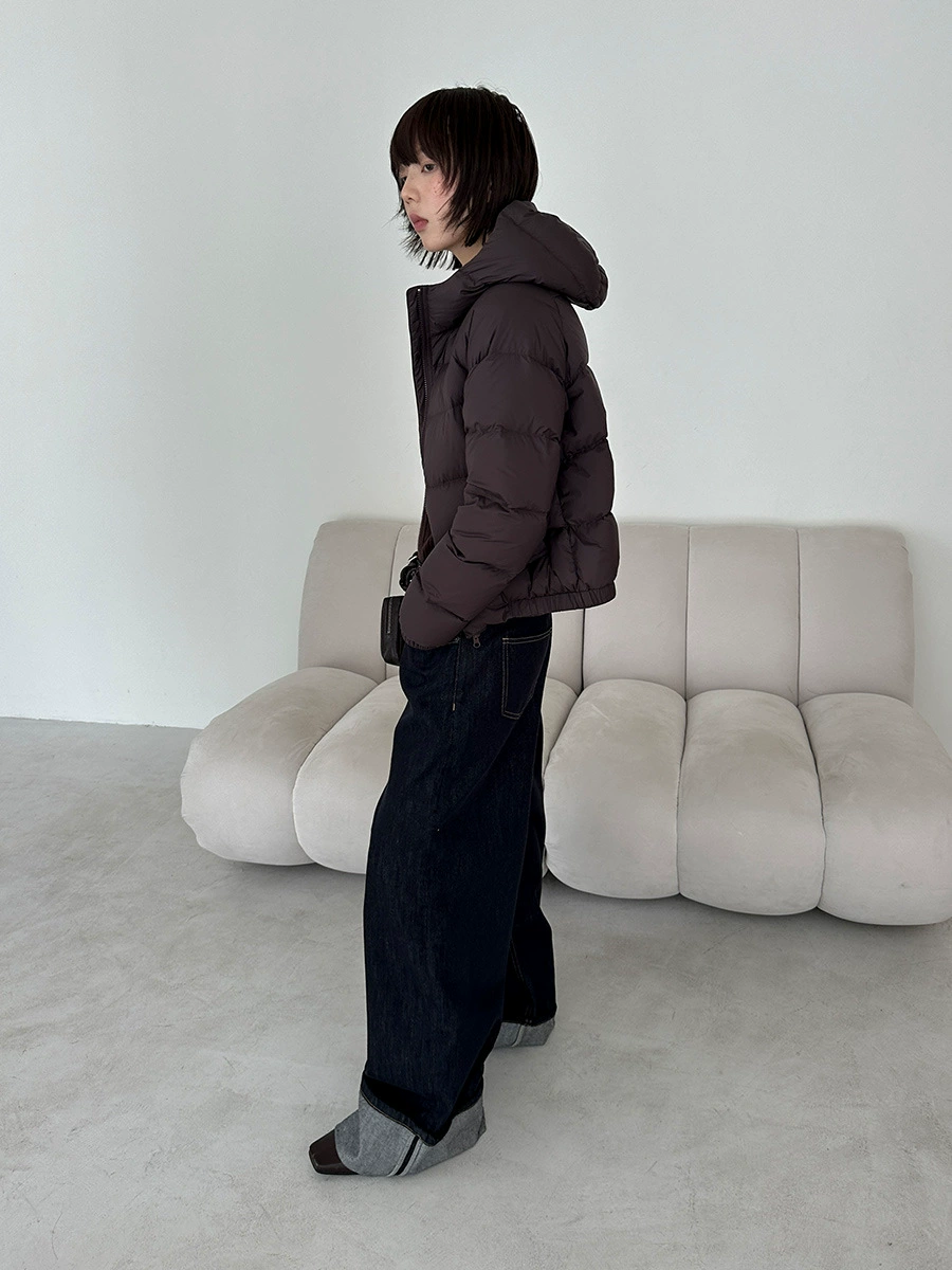 Winter velvet windproof down jacket, duck down