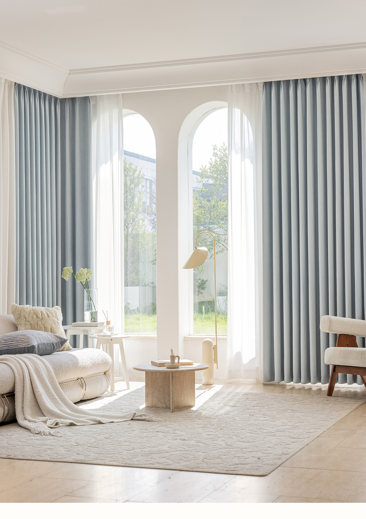 Maßgefertigte Moderne Weizenähren-Jacquard Chenille Creme Vorhänge für Wohnzimmer Esszimmer Schlafzimmer Fensterdekoration Luxuriöser Tüll Elegant – Detail 27