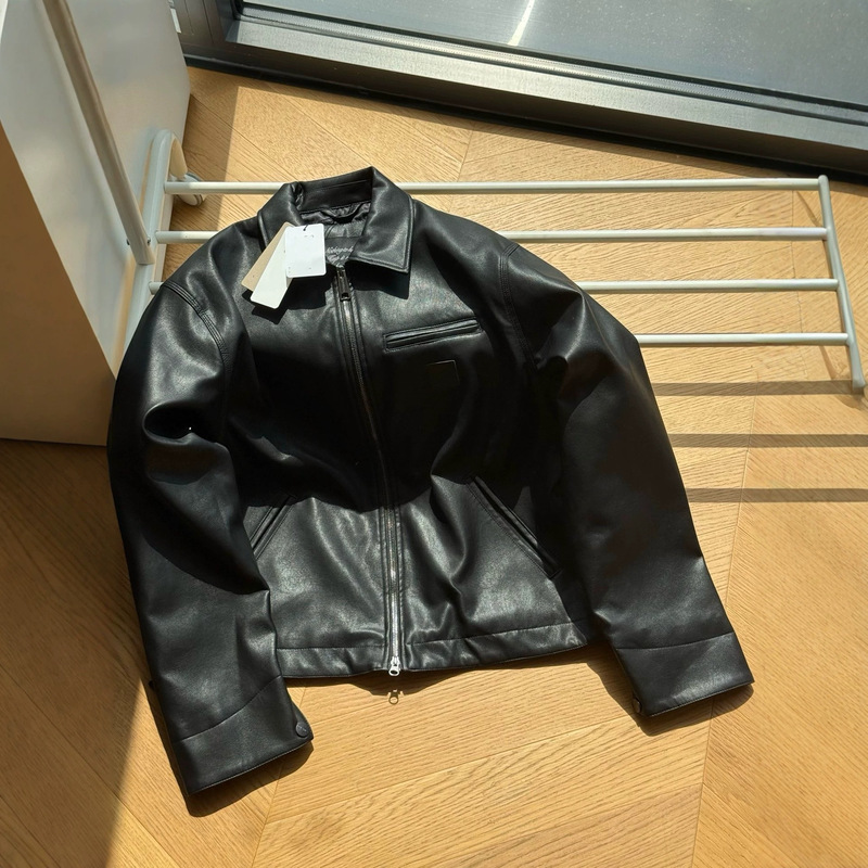 Cross-border Carhartt WIP new PU leather fashion motorcycle jacket for men and women, stylish and versatile top