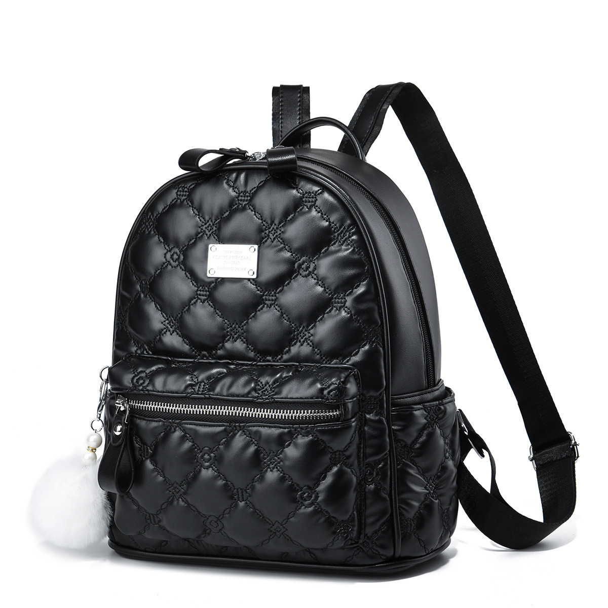 2026 nueva alta sensación de diamante mochila mochila de estilo suave mujer mochila de bordado de gran capacidad mochila de viaje al por mayor