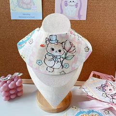 ペットins風アニメよだれタオル猫ドライブストールマフラーかわいい犬人形三角タオル装飾品