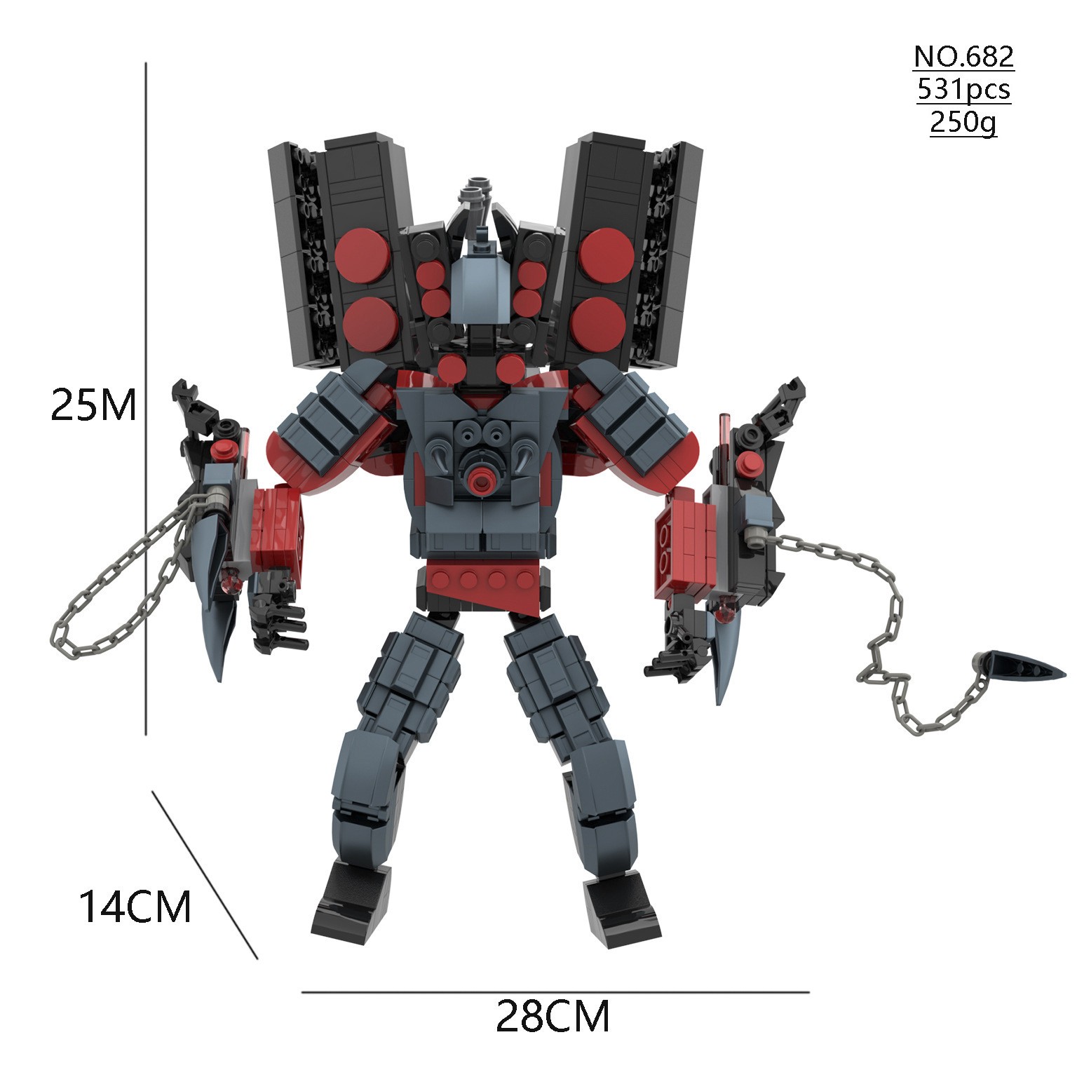 [Nuevo] Skibidi WC man building blocks Dark Audio man War Hammer Titan Monitor man building blocks