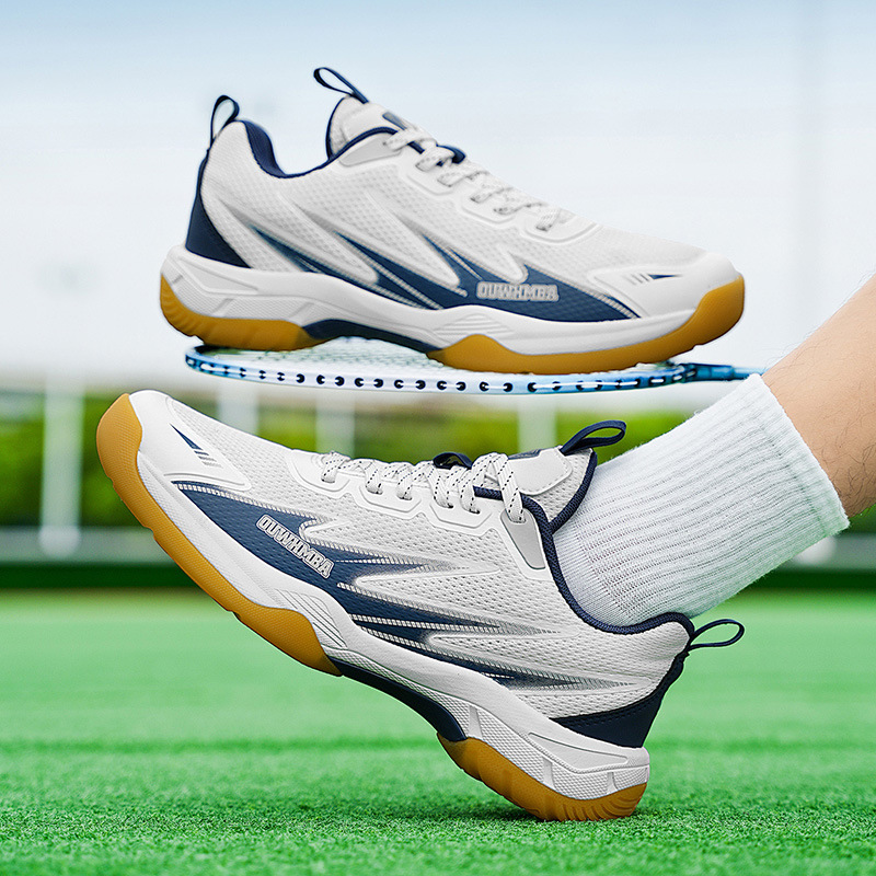 Nuevos zapatos de bádminton transfronterizos para parejas respirables y amortiguadores, tenis, voleibol, tenis de mesa, zapatos de entrenamiento deportivo