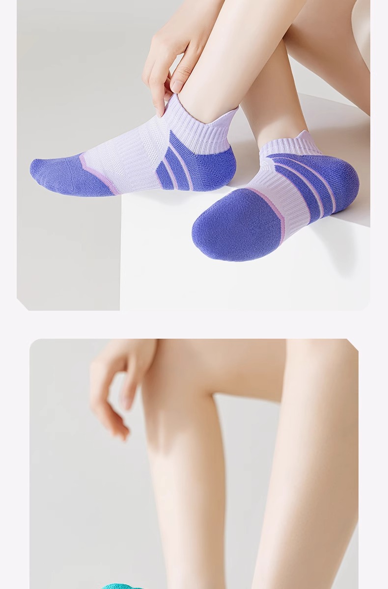 Women's Professional Running Socks Short Style For Spring/Summer Outdoor Marathon Badminton Terry Cloth Bottom Anti Chafing_desvips.com