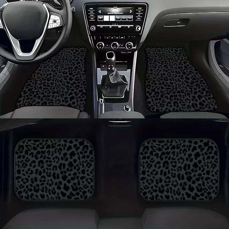 Cross-Border E-Commerce Black Leopard Print Universal Car Seat Cover, Popular in Europe and America, Temu, Mercado Libre, and Mexico