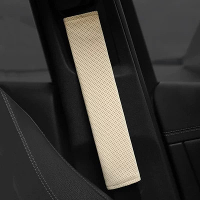 Car Seat Belt Shoulder Seat belt shoulder pad - 32cm-graphite-black-perforated-breathable-model-one-pack
