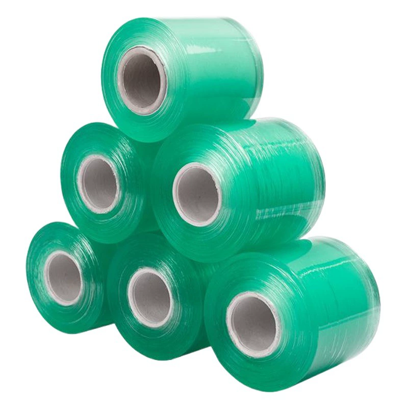 ПВХ проволочная пленка Зеленая упаковочная пленка шириной 6-12 см самоклеящаяся пленка для прививки пластиковая стрейч-намотка пленка оптом