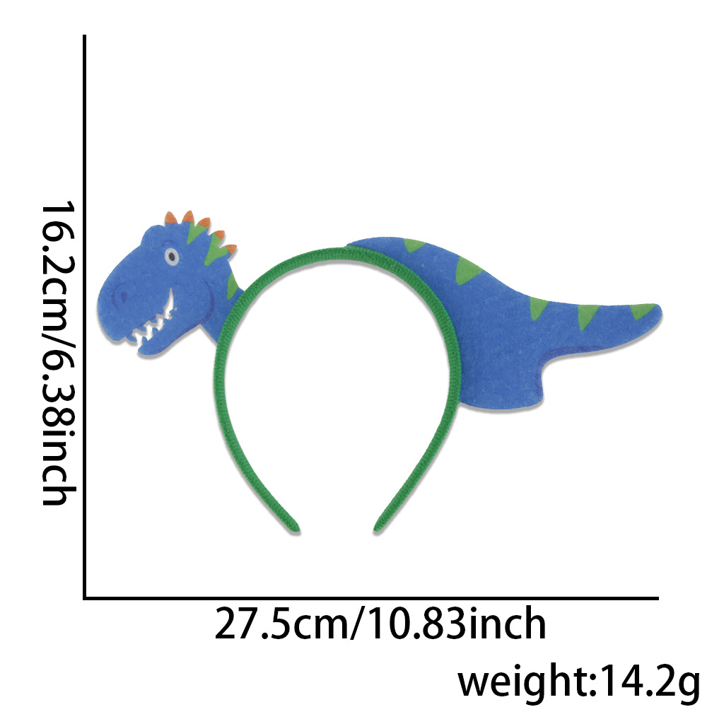 Dinosaurio infantil cabello de flor de bosque tema de cumpleaños decoración de fiesta tiranosaurus aro de huevo de dinosaurio alas de dragón botón de cabeza