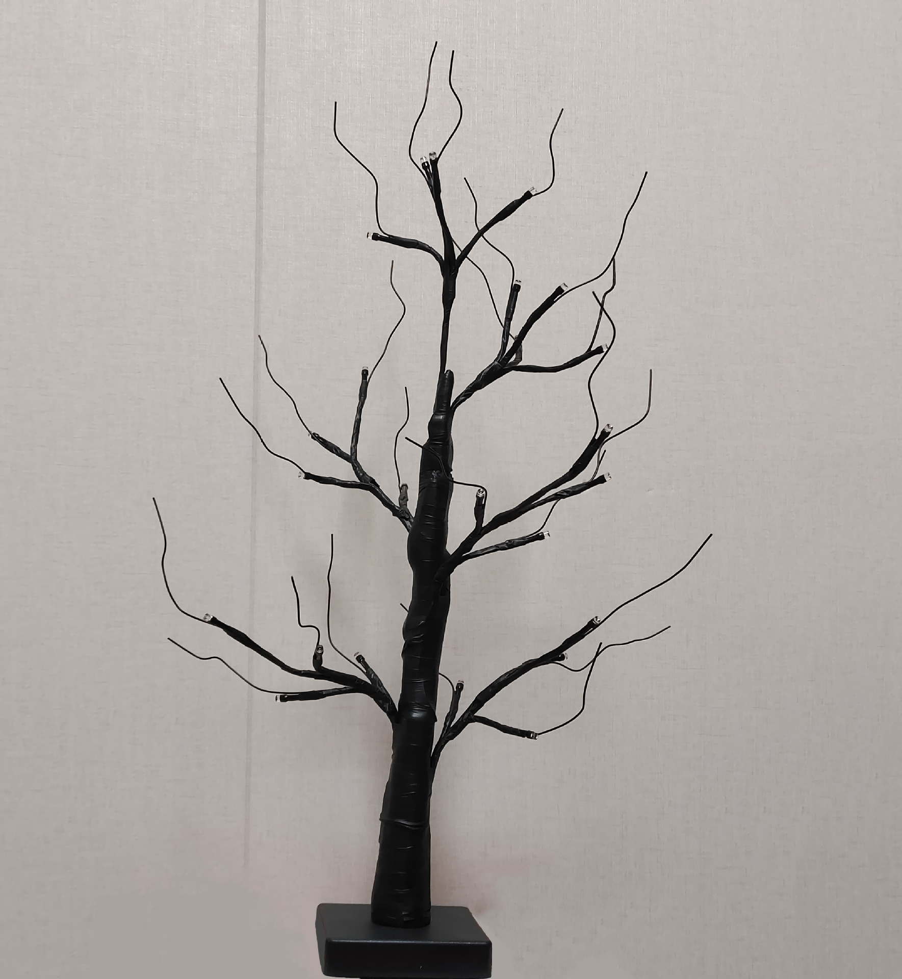 60cm 검은 자작나무 조명 USB 배터리 이중 사용