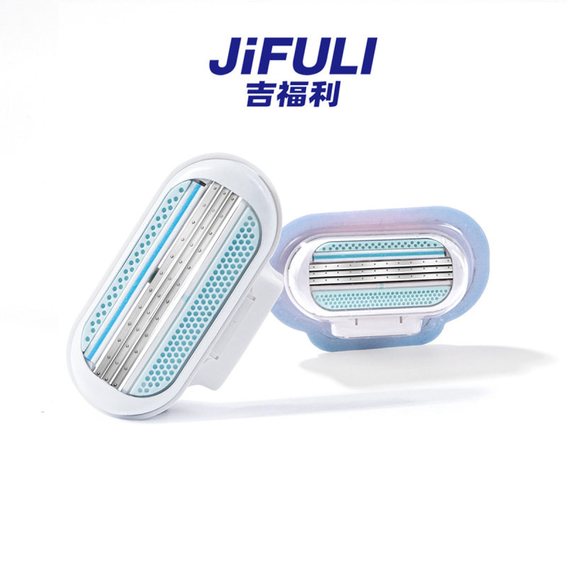 Jifuli Manual Razor for Women, Suitable for Shaving Leg and Armpit Hair, Universal Three-Layer Handle Razor Head and Blade Holder