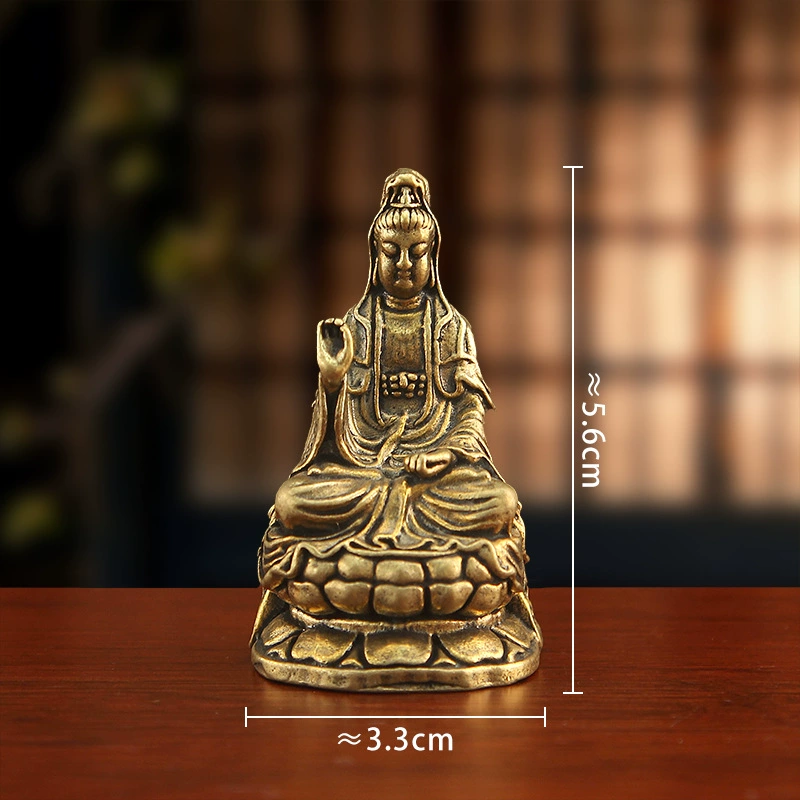 Статуя бодхисаттвы Кsitigarbha из латуни, ретро настольный декор для дома и поклонения
