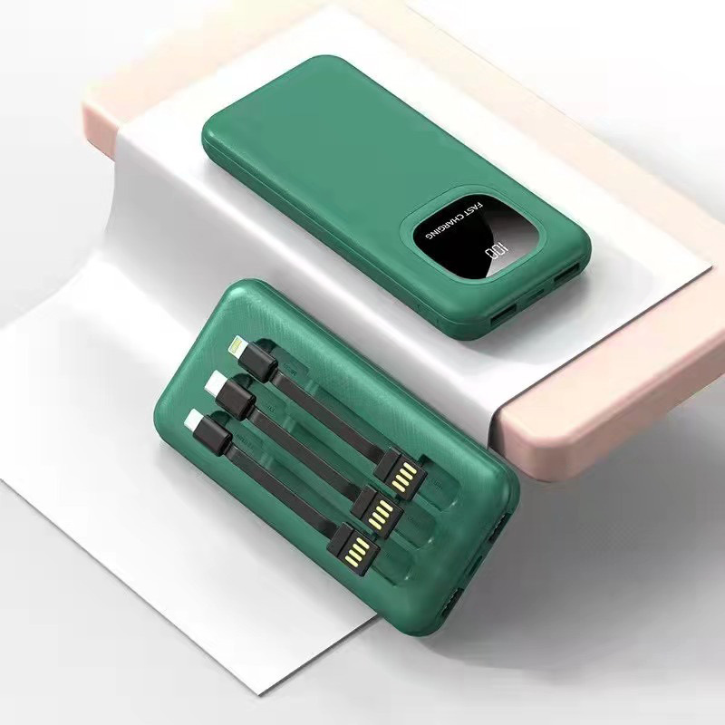 Viajes al aire libre fuente de alimentación portátil multipuerto U salida con tres líneas de carga de gran capacidad multicolor opcional