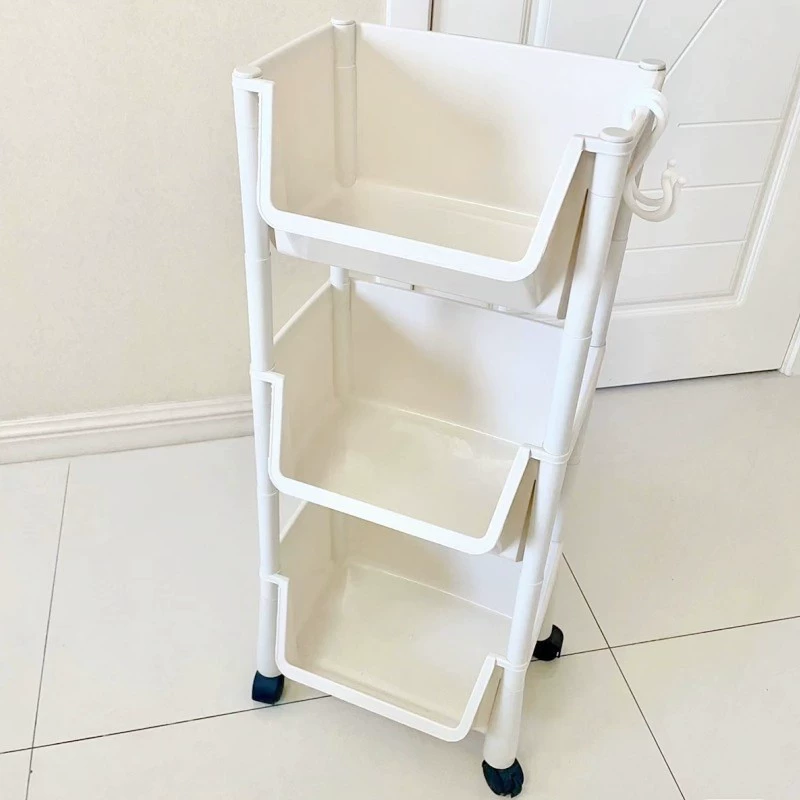 Стеллаж на колесиках многослойный пол кухня ванная комната Мобильная спальня прикроватная стеллаж для хранения закусок оптом