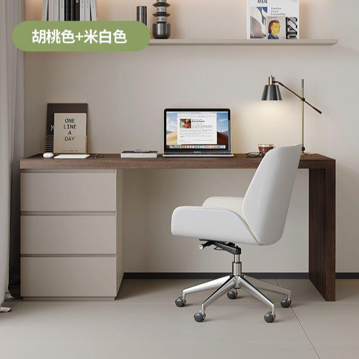 Solid Wood Desk and Cabinet Integrated Computer Desk with a High-End Feel, Makeup Table with Drawers, Home Study Desk, Bedroom Office Desk Solid Wood Desk and Cabinet Integrated Computer Desk with a High-End Feel, Makeup Table with Drawers, Home Study Desk, Bedroom Office Desk