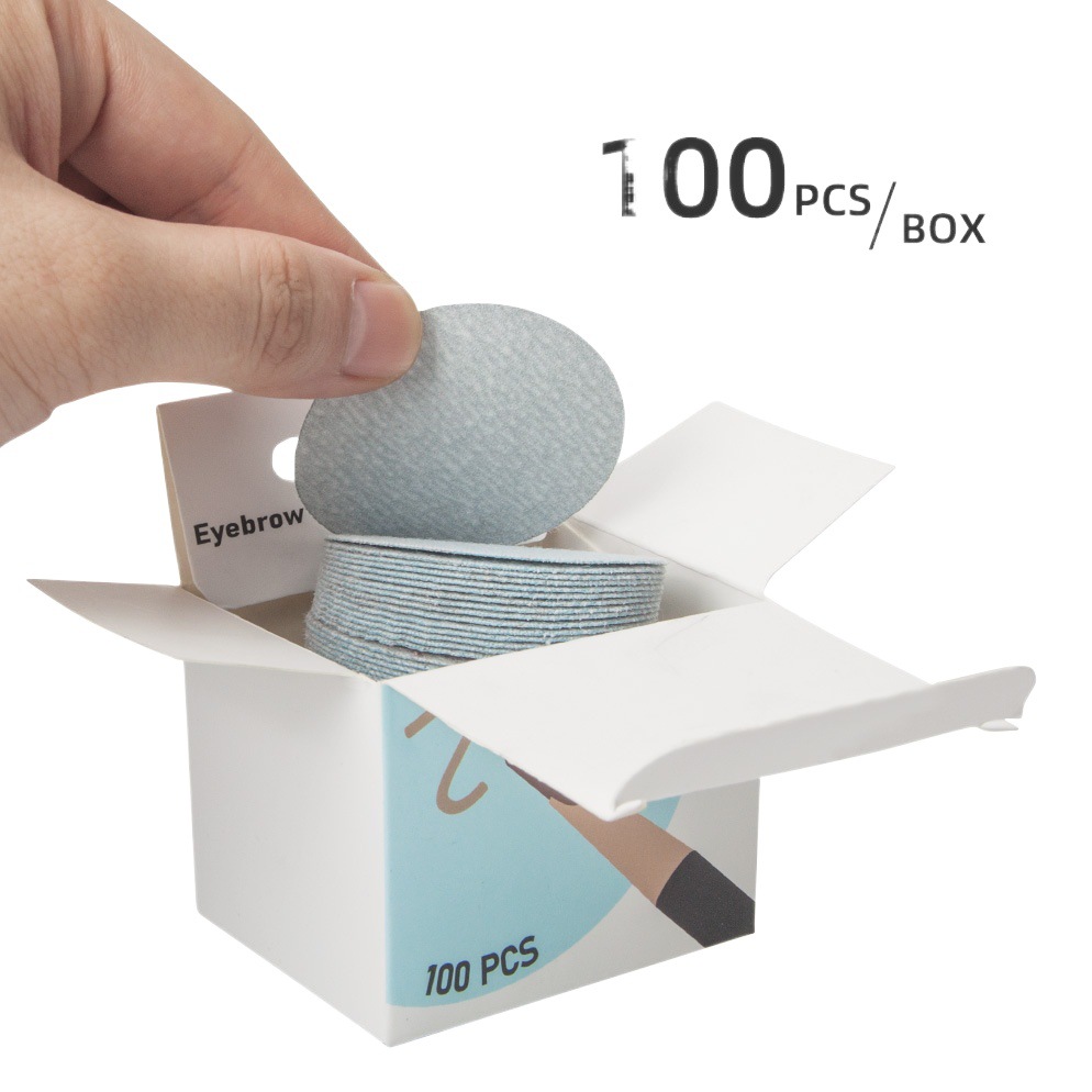 Cross-Border Supply of 100 Pieces of Pencil Sharpening Tablets, Duckbill Type Pencil Sharpener, Eyebrow Pencil Sharpening Sandpaper for Eyebrow Drawing