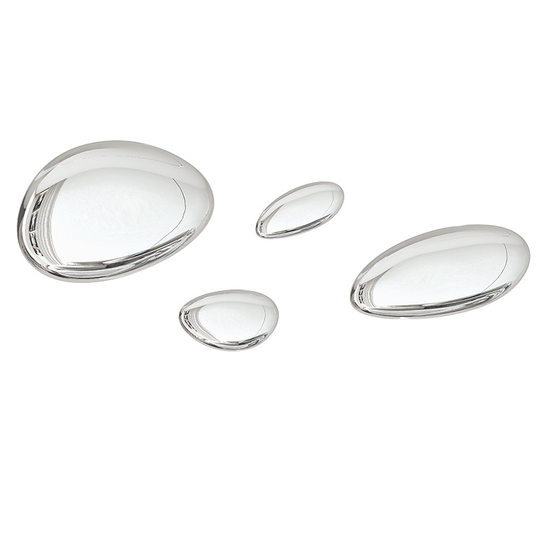 Imitation stainless steel water drop mirror device wall hanging restaurant model room wall decoration Pebble head hanging decoration soft decoration