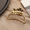 Metal crab pin, fashionable hairgrip, hair accessory, Korean style, 8cm, simple and elegant design