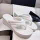 Fashion flip-flops women's ins thick-soled slippers goddess outwear non-slip wholesale summer high-heeled beach sandals