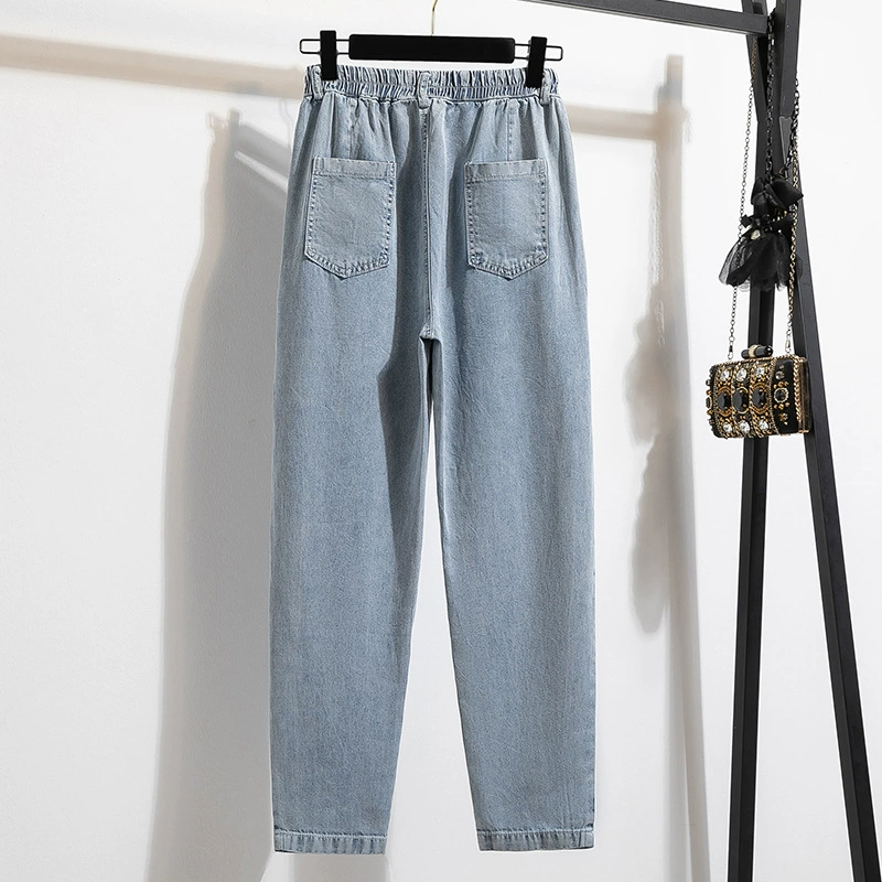 Denim ultra thin trousers, “Frozen”, plus size