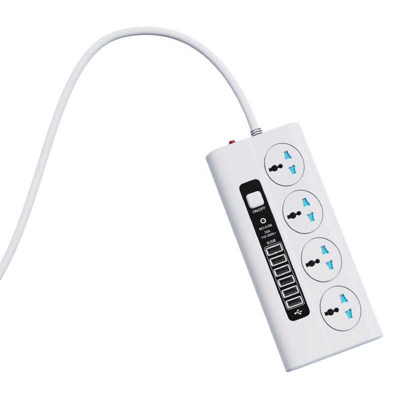 Transfronterizo especial popular europeo estándar británico estándar hogar plug-in 6USB enchufe multi-función cableado plug-in bordo