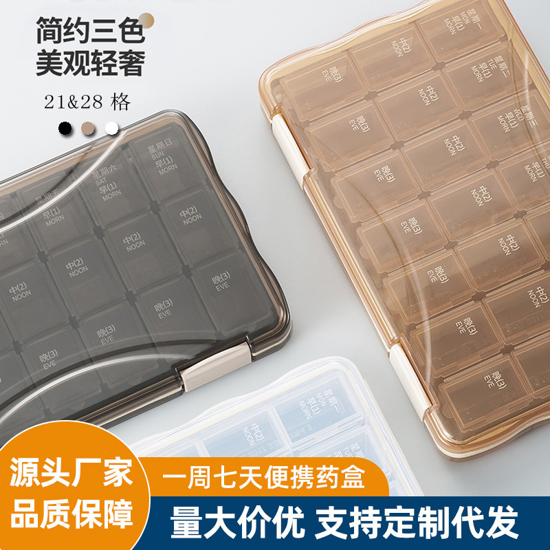 旅行用ピルボックス、ポータブルピルディスペンサー、薬包装ボックス、コンパートメント収納ボックス、マルチコンパートメント薬収納ボックス、クロスボーダーピルボックス|undefined