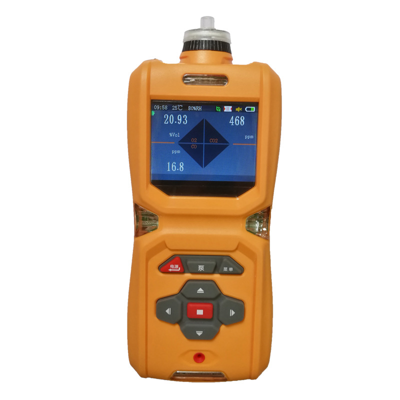 便携式氧气二氧化碳浓度检测仪手持硫化氢气体分析报警仪