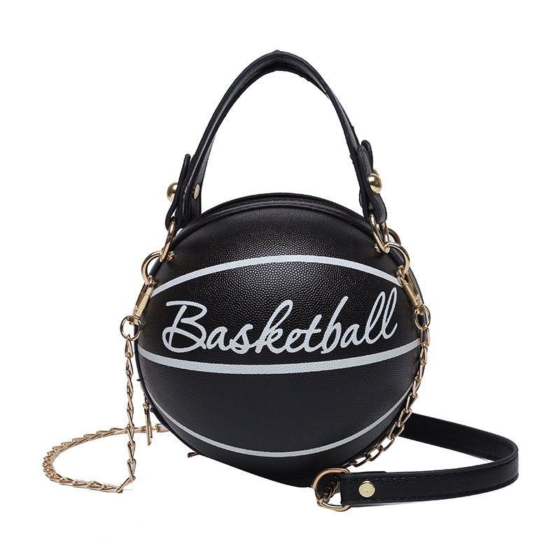 Bolso de baloncesto personalizado con cadena de letras para mujer, bolso de hombro sencillo de estilo extranjero coreano a la moda, novedad de 2024