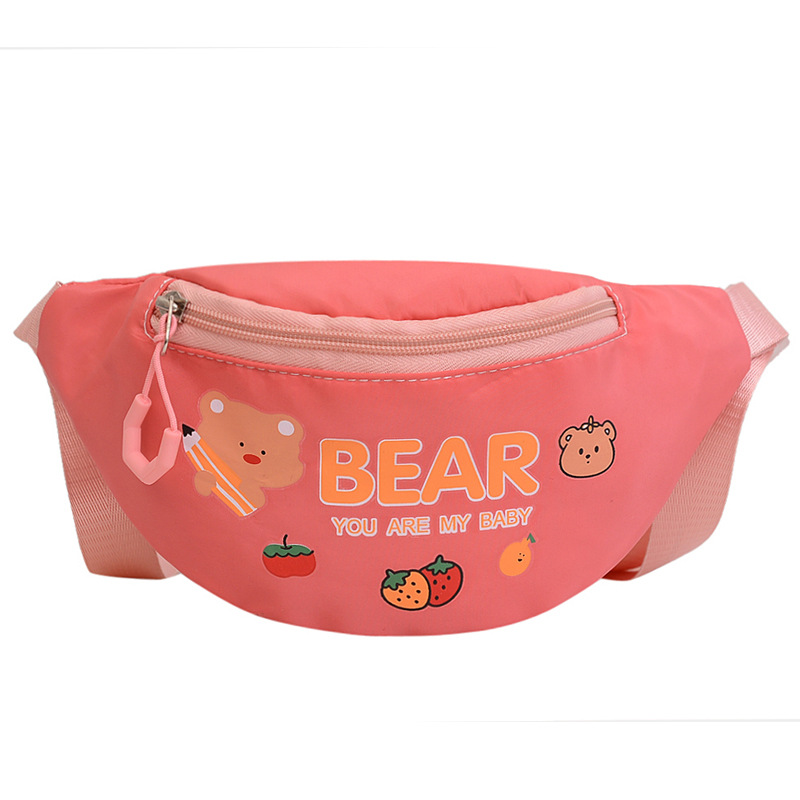 Bolso de los niños de estilo coreano de dibujos animados de los niños pequeño bolso de la cintura de los niños y niñas bolso de hombro de la moda princesa decorativa crossbody monedero