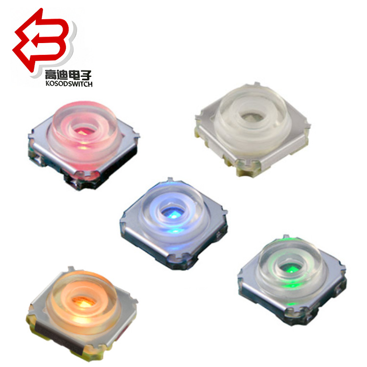 贴片带灯开关批发  迷你LED带灯开关表面贴装 触动带灯轻触开关