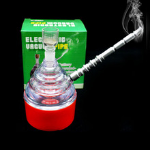亚马逊新款跨境热卖水烟斗 大便塑料电动便携水烟壶烟具现货批发