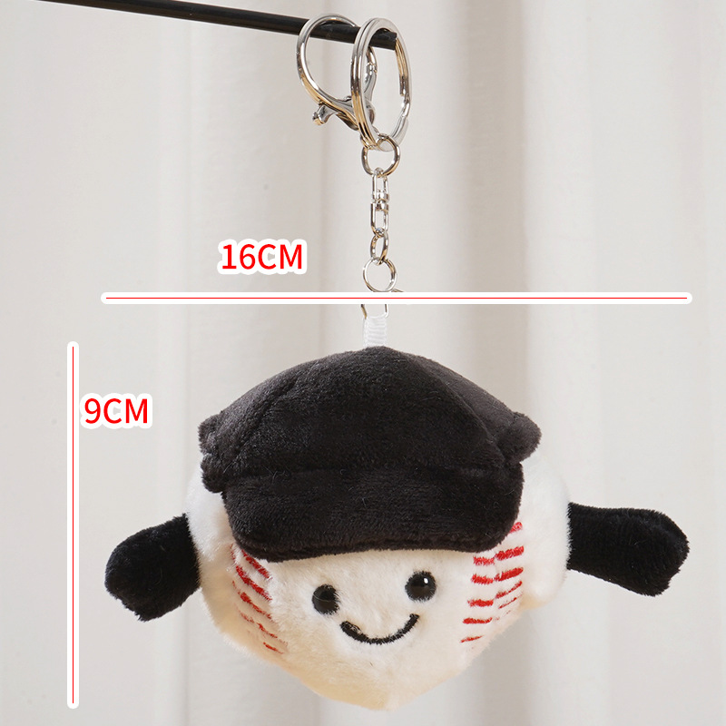 Cartoon cute baseball hat pendant fun sports baseball keychain backpack pendant doll pendant wholesale