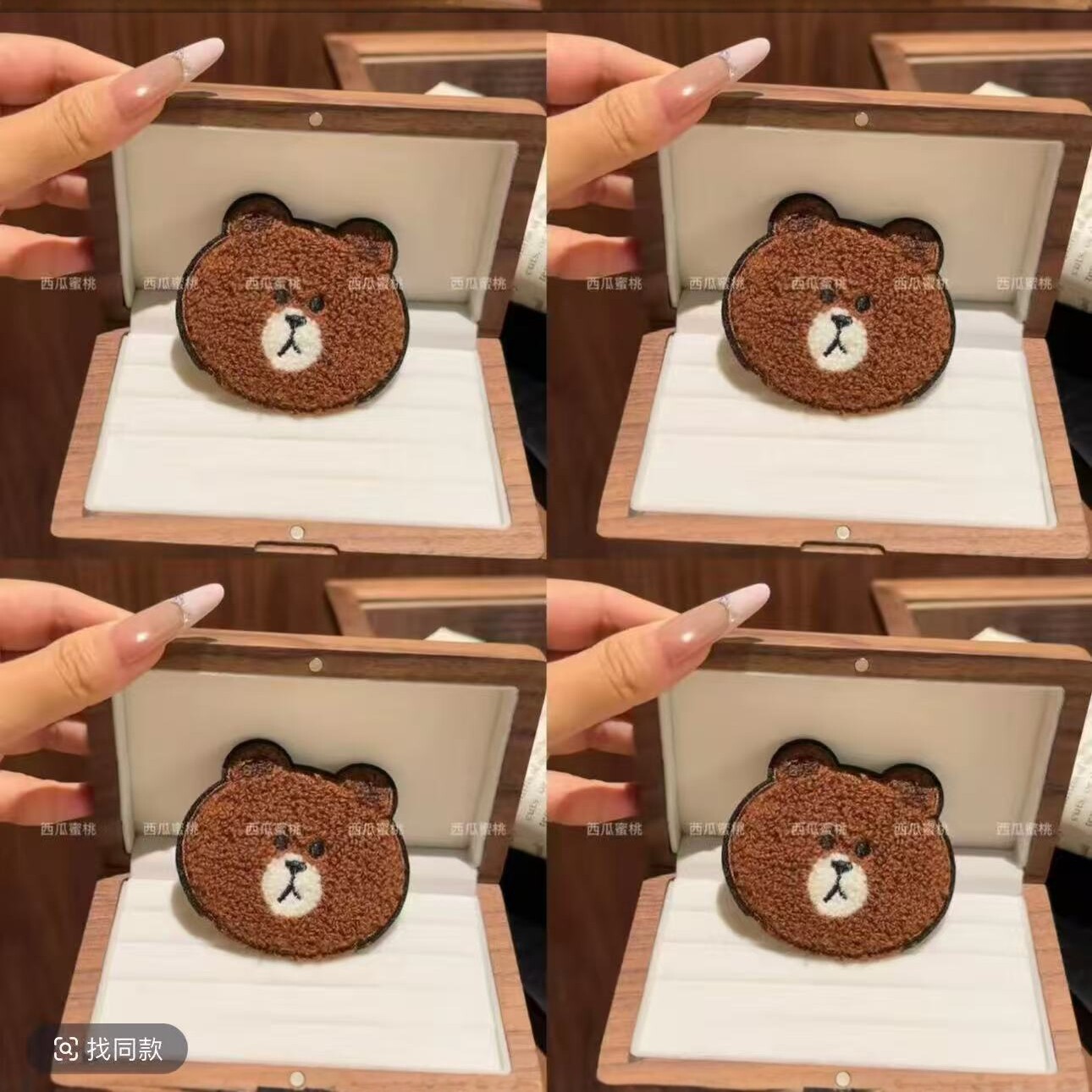 Cute bear magic tape hair accessory for women, for tidying side bangs and fringe without leaving marks, cartoon hair accessory