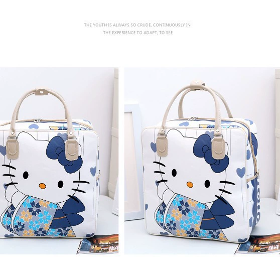 Мультяшная сумка для путешествий женская сумка для ручной клади ПУ для коротких поездок