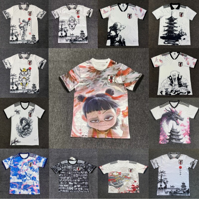 New and Old Models of Japan Team Jerseys, Football Anime Series, Samurai Juro, Sakura, Dragon Year Special Edition Football Sportswear