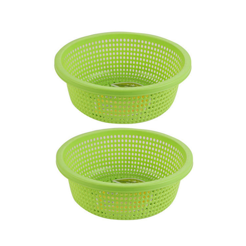 プラスチック排水バスケットキッチン肥厚大型新しい野菜洗濯バスケット家庭用フルーツボウルラウンドフルーツ耐久性|undefined