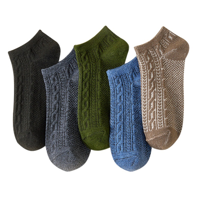 Four Seasons calcetines de primavera y verano calcetines de hombre Calcetines Zhuji desodorante absorbente de sudor calcetines cortos de corte bajo barco Calcetines suministro de hombres de moda