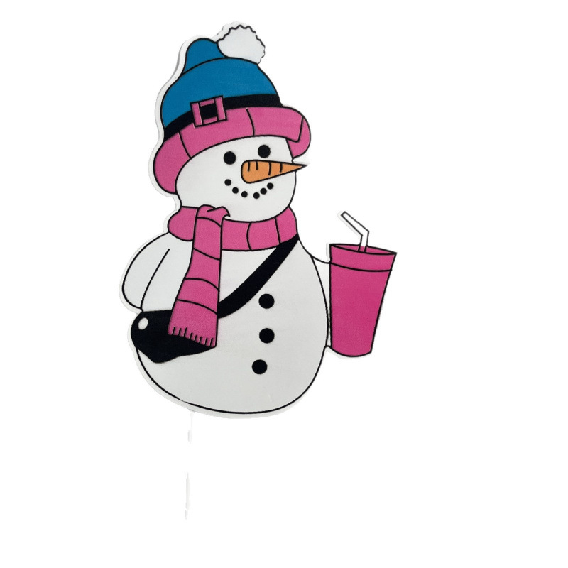 Navidad spot nuevos productos de hierro al aire libre muñeco de nieve inserción atmósfera decorativa patio inserción atmósfera