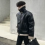 加厚皮毛一体秋冬季立领皮夹克