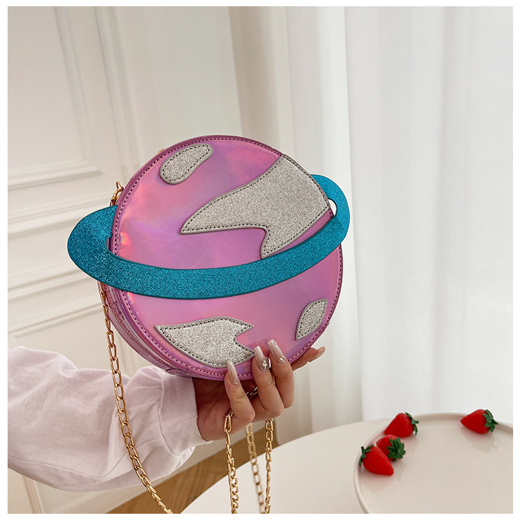 Women's All Seasons Special Material Galaxy Streetwear Round Zipper Circle Bag display picture 4
