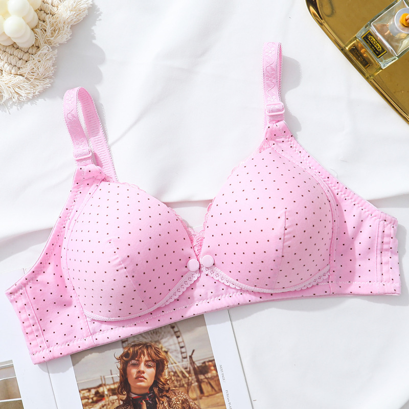 New Nursing Bra Cotton Wire-Free Front Buckle Prenatal and Postpartum Breastfeeding Pregnancy Thin Printed Maternity Intimates