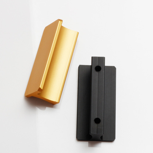 Manufacturer supplies modern aluminum alloy cabinet bedside table handle rectangular simple light luxury furniture hardware accessories