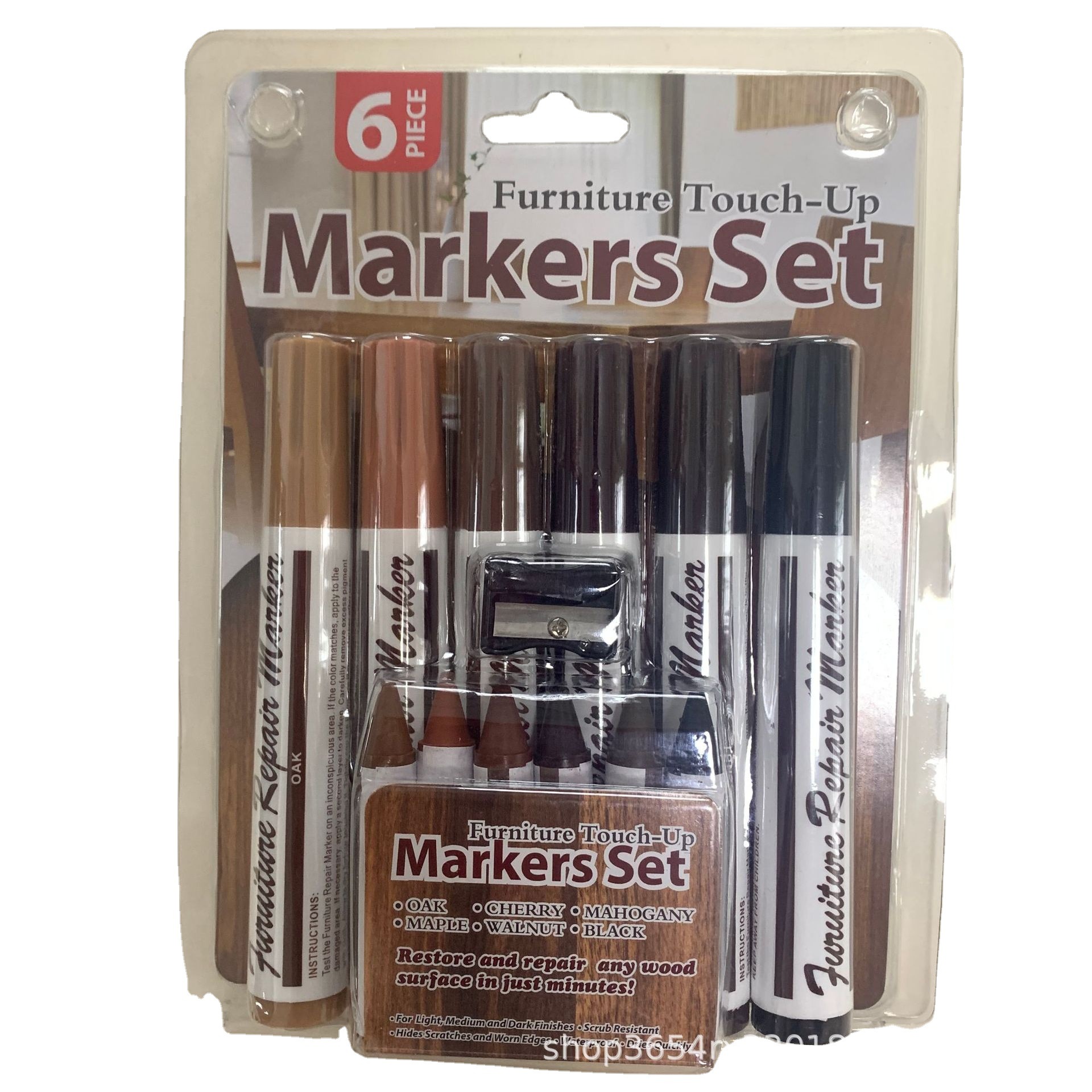 Muebles pluma crayón cero reparación marcador muebles de madera pintura pluma piso pluma traje multicolor sacapuntas