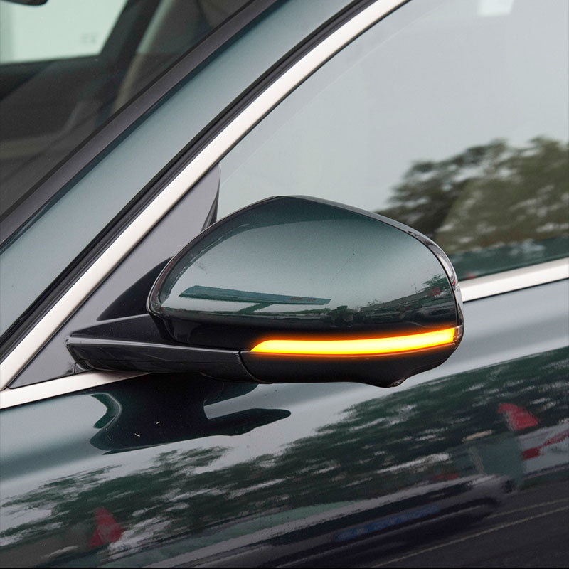 Suitable for Jaguar XEL XFL XF XJ F-TYPE rearview mirror running water turn signal day running light dynamic blue