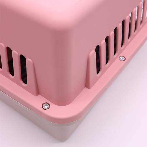 Pet air box, dog outing checked cage, removable cat and small dog portable air transport suitcase supplies