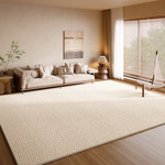 侘寂奶油风入户门地垫剑麻脚垫卧室床边毯纯色禅意大面积客厅地毯